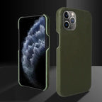 Luxury Real Leather Phone Case with MagSafe (Lychee Pattern) Mobile Case by CoverMeUp - Style 26