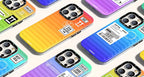 Protective Apple iPhone Back Cover - Gradient Color 3D Ribbed Design Case For iPhone - Style 10
