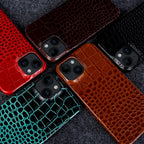 Luxury Real Leather Phone Case with MagSafe (Crocodile Pattern) Mobile Case by CoverMeUp - Style 6