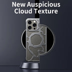 Protective Apple iPhone Back Cover - Luxury Auspicious Cloud Series Design Metal Case For iPhone - Style 28