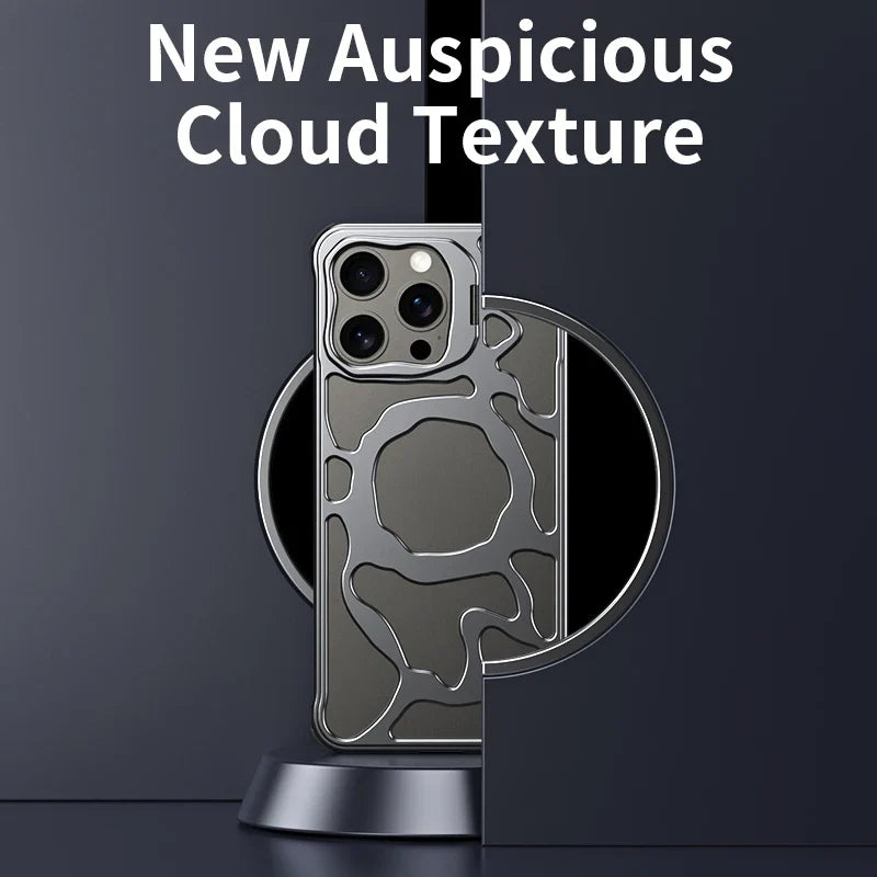 Luxury Auspicious Cloud Series Design Metal Case For iPhone