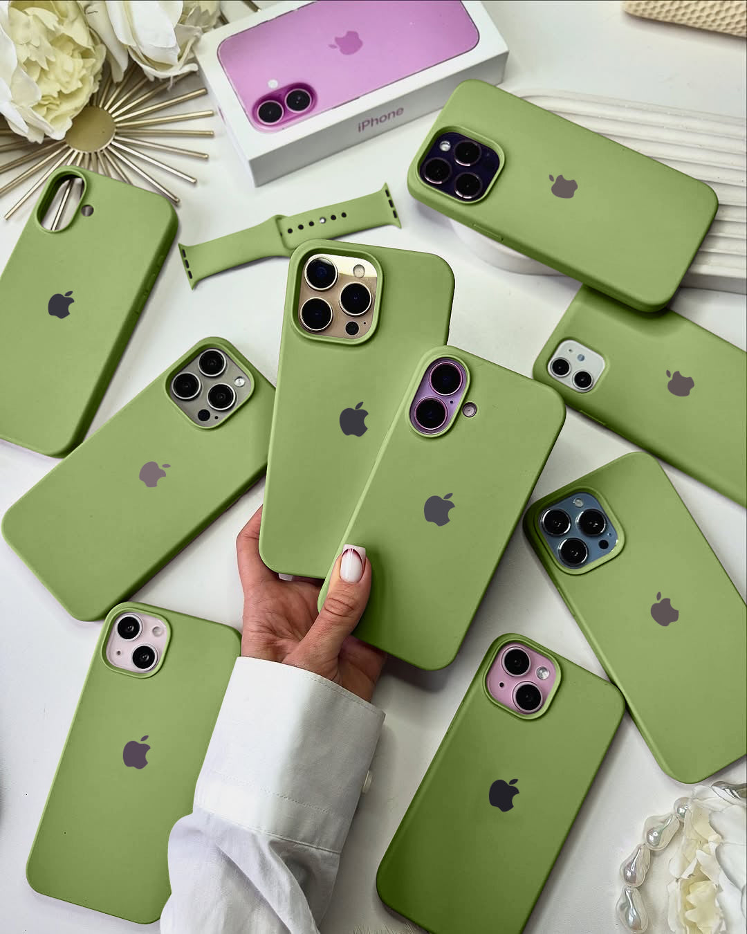 Liquid Silicon iPhone Case - Henna Green