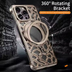 Protective Apple iPhone Back Cover - Irregular Rock Design Metal Case For iPhone - Style 13