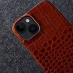 Luxury Real Leather Phone Case with MagSafe (Crocodile Pattern) Mobile Case by CoverMeUp - Style 10