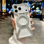 Protective Apple iPhone Back Cover - ZX Metal Case With 360 Rotating Stand For iPhone - Style 5