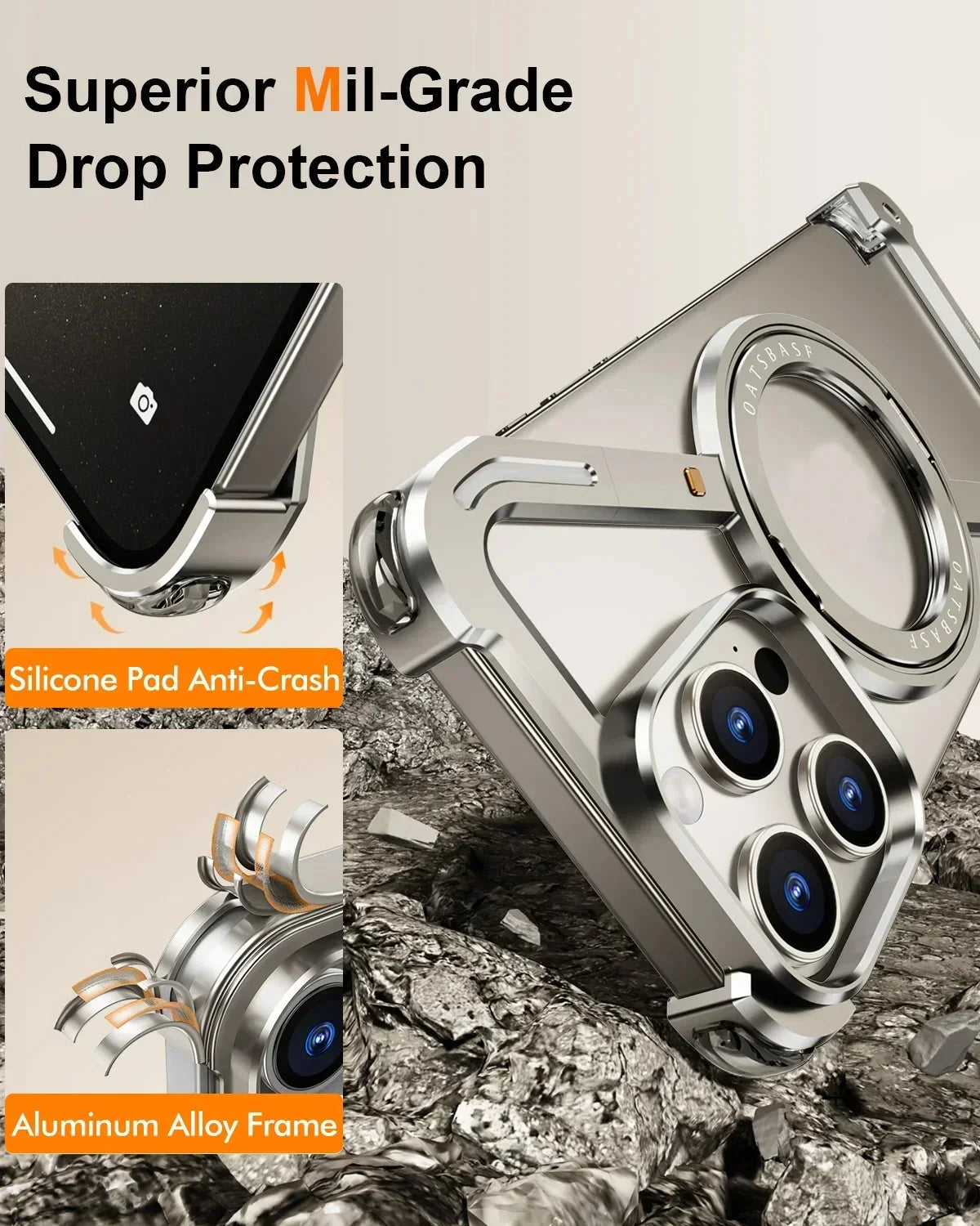 Luxury Z Shape Metal Case For iPhone