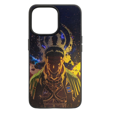 Holographic Zoro Anime iPhone Case – Durable TPU Samurai Aura Cover
