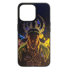 Holographic Zoro Anime iPhone Case – Durable TPU Samurai Aura Cover