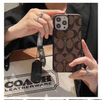 Protective Apple iPhone Back Cover - CCH Luxury Branded PU Leather Case for iPhone 14 Pro Max (DARK BROWN)