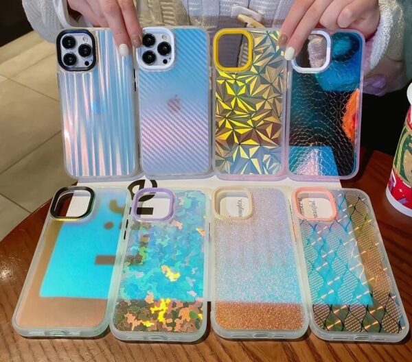 Protective Apple iPhone Back Cover - Luxury iPhone Rainbow Laser Soft Phone Case Cover For iPhone 11 12 12Pro 12ProMax 13 13Pro 13ProMax 14Plus 15Plus