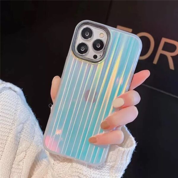 Protective Apple iPhone Back Cover - Luxury iPhone Rainbow Laser Soft Phone Case Cover For iPhone 11 12 12Pro 12ProMax 13 13Pro 13ProMax 14Plus 15Plus - Style 2