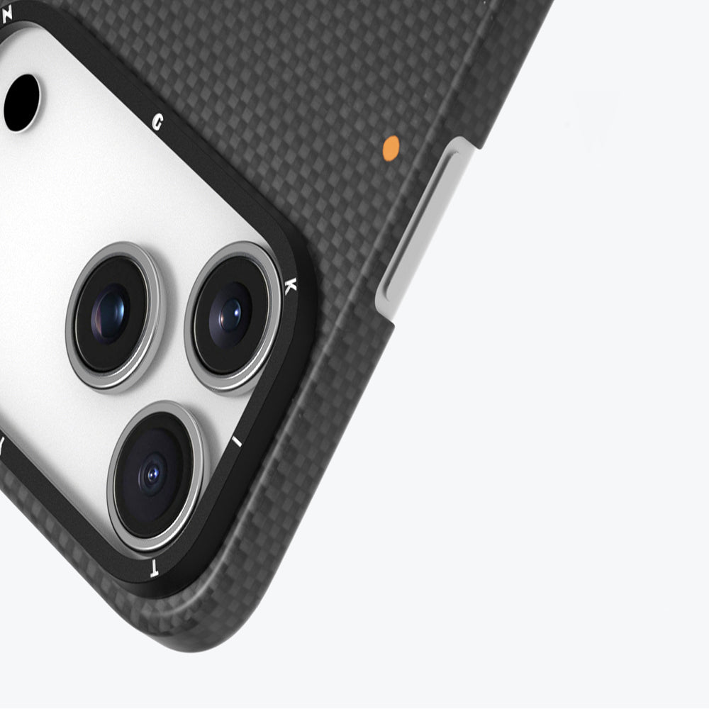 Protective Apple iPhone Back Cover - YOUNGKIT Magsafe Charging Feature Aramid Fiber Youngkit 1500D Kevlar Carbon Fibre Extreme Wing Series for iPhone 17 ProMax (BLACK) - Style 6