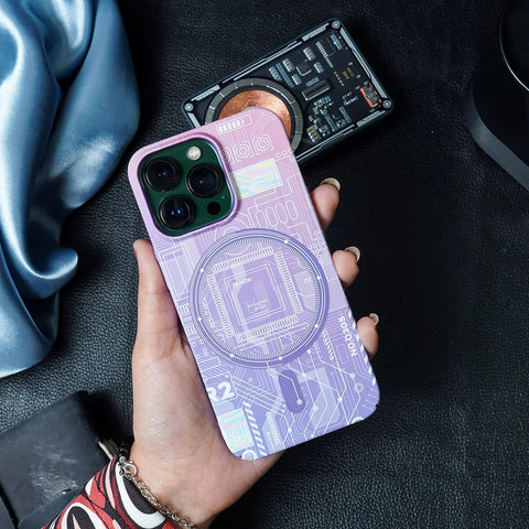 Luminous Circuit Board Night Glue Radium Hard Back Cover Case for Iphone