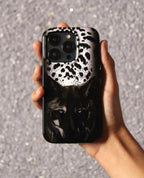 Protective Apple iPhone Back Cover - Le Prius Black WOLF Design Silicon Case For iPhone 15 Pro Max
