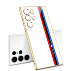 Samsung Galaxy S24 Ultra Original GKK Three Stipe Printed Super Shine Glass Case Mobile Case by CoverMeUp - Style 3