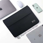 Santa Barbara Polo Matte Black PU Leather Macbook Sleeve for Macbook 13"/ iPad Pro 12.9 Mobile Case by CoverMeUp - Style 3