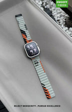 EMO OFF Silicon Designer Magnetic Watch Band for iWatch 42/44/45/49mm (GREY) Mobile Case by CoverMeUp