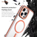 Protective Apple iPhone Back Cover - Ultra Hybrid Armour Case with Full Drop Protection Magsafe Compatible Case for iPhone 15 Pro (Orange) - Style 3
