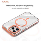 Protective Apple iPhone Back Cover - Ultra Hybrid Armour Case with Full Drop Protection Magsafe Compatible Case for iPhone 15 Pro Max (Orange)