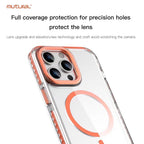 Protective Apple iPhone Back Cover - Ultra Hybrid Armour Case with Full Drop Protection Magsafe Compatible Case for iPhone 15 Pro (Orange) - Style 4