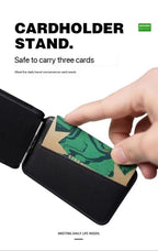 EMO OFF Wanimal Panda Design  Leather Magsafe Wallet Mobile Case by CoverMeUp - Style 3