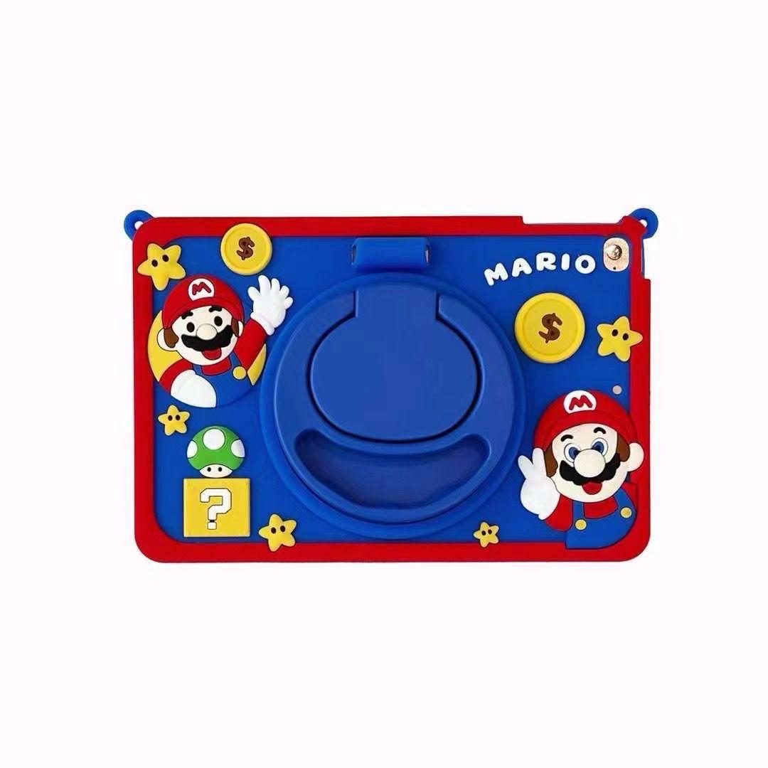 Cartoon Silicone Child Protective Cover for iPad 9.7 with Adjustable Stand Cover, Cute Cartoon Design Shockproof Silicone Case