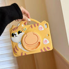 Cartoon Silicone Child Protective Cover for iPad 9.7 with Adjustable Stand Cover, Cute Cartoon Design Shockproof Silicone Case Mobile Case by CoverMeUp - Style 2