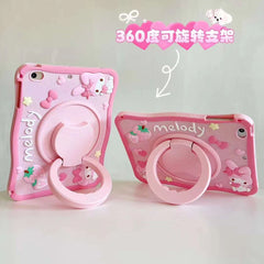 Cartoon Silicone Child Protective Cover for iPad 10.9 (10th Gen)  with Adjustable Stand Cover, Cute Cartoon Design Shockproof Silicone Case