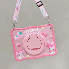 Cartoon Silicone Child Protective Cover for iPad 10.9 (Air 4, Air 5)  with Adjustable Stand Cover, Cute Cartoon Design Shockproof Silicone Case