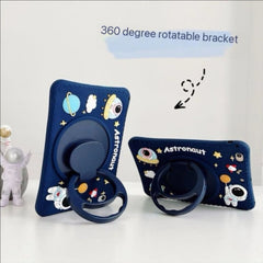 Cartoon Silicone Child Protective Cover for iPad 10.9 (Air 4, Air 5) with Adjustable Stand Cover, Cute Cartoon Design Shockproof Silicone Case