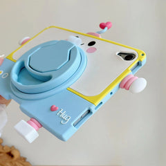 Cartoon Silicone Child Protective Cover for iPad 9.7 with Adjustable Stand Cover, Cute Cartoon Design Shockproof Silicone Case