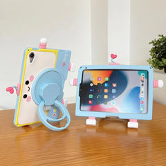 Cartoon Silicone Child Protective Cover for iPad 10.9 (10th Gen) with Adjustable Stand Cover, Cute Cartoon Design Shockproof Silicone Case