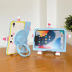 Cartoon Silicone Child Protective Cover for iPad 9.7 with Adjustable Stand Cover, Cute Cartoon Design Shockproof Silicone Case Mobile Case by CoverMeUp - Style 5