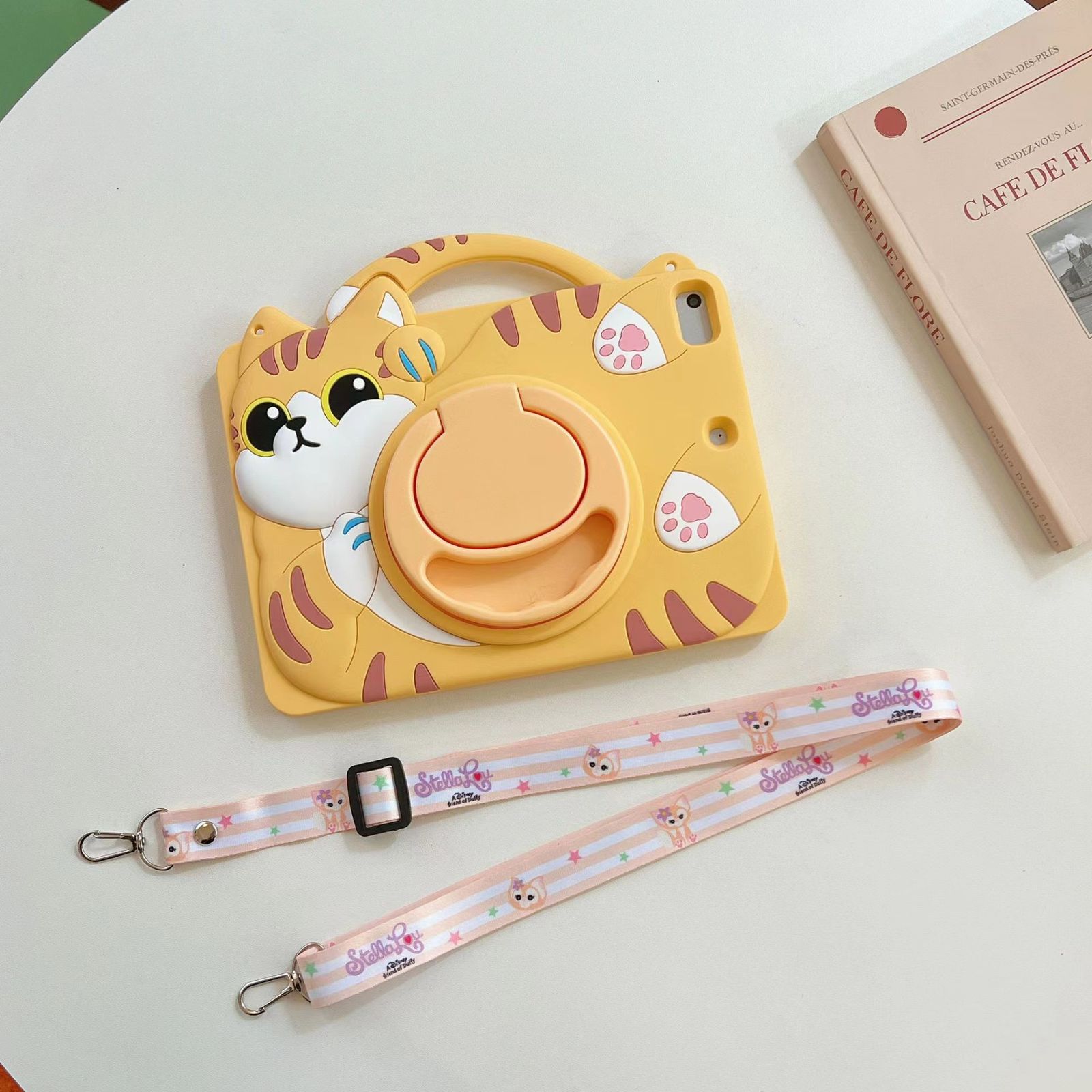 Cartoon Silicone Child Protective Cover for iPad 9.7 with Adjustable Stand Cover, Cute Cartoon Design Shockproof Silicone Case