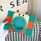 Cartoon Silicone Child Protective Cover for iPad 10.9 (10th Gen) with Adjustable Stand Cover, Cute Cartoon Design Shockproof Silicone Case Mobile Case by CoverMeUp