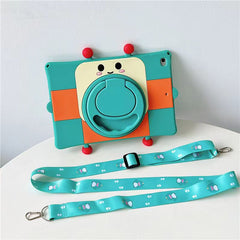 Cartoon Silicone Child Protective Cover for iPad 10.9 (Air 4, Air 5) with Adjustable Stand Cover, Cute Cartoon Design Shockproof Silicone Case