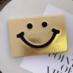 Smiley Chrome Finish Golden Foldable Flip Case for iPad Pro 12.9