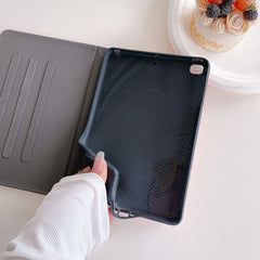 3D Strawberry Designer  PU Leather Finish Black Foldable Flip Case for iPad 10.9 (Air4 & Air5) / Pro 11 inches