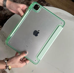 Light Green PU Leather Finish Foldable Flip Case for iPad 10.9(10th Gen 2022)