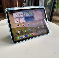 Light Blue  PU Leather Finish Foldable Flip Case for iPad 10.9 (Air4 & Air5)/ Pro 11 inches