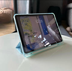 Light Blue  PU Leather Finish Foldable Flip Case for iPad 10.9 (Air4 & Air5)/ Pro 11 inches