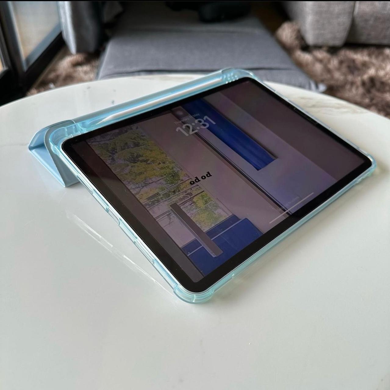 Light Blue  PU Leather Finish Foldable Flip Case for iPad 10.9 (Air4 & Air5)/ Pro 11 inches