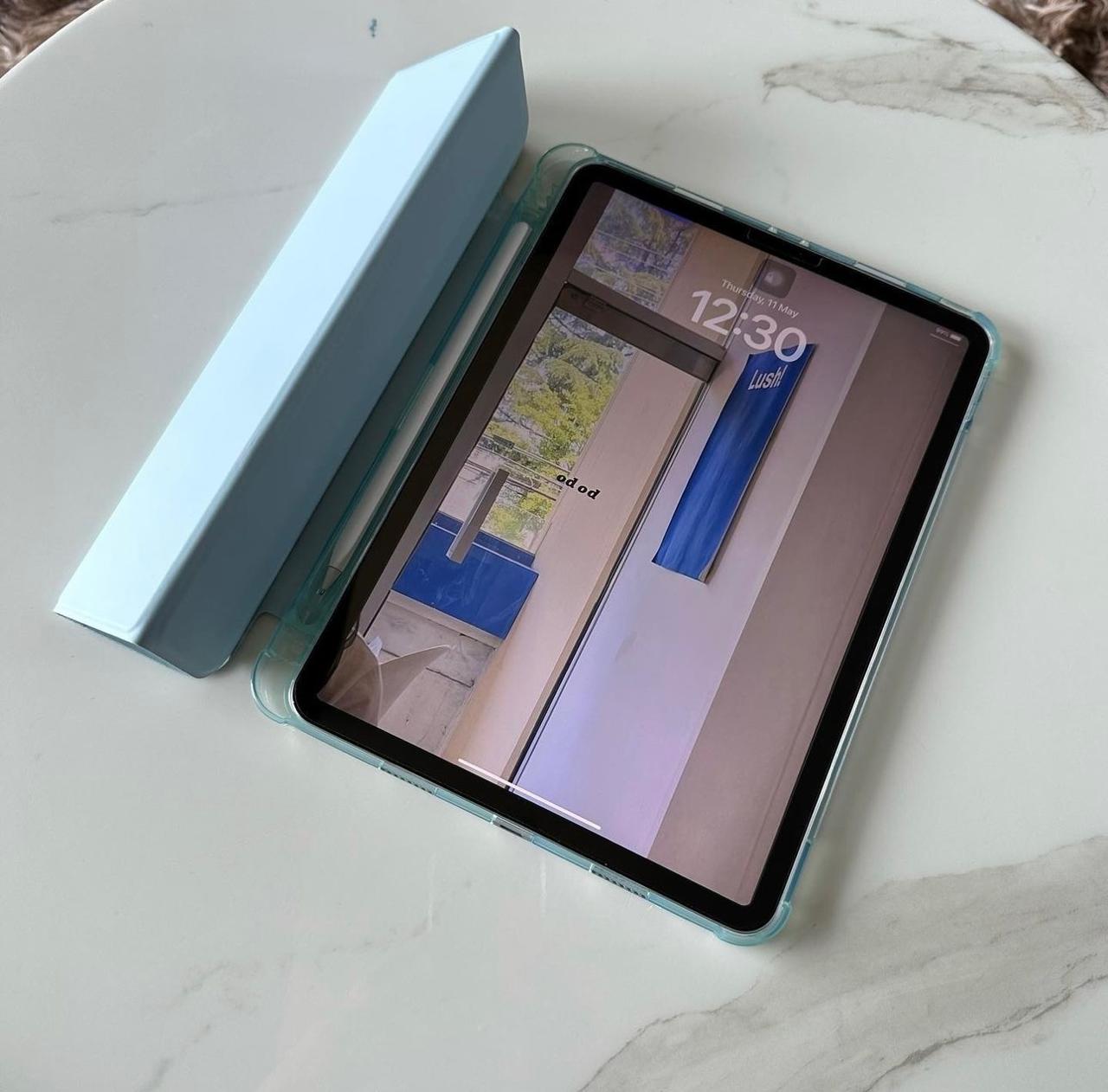 Light Pink PU Leather Finish Foldable Flip Case for iPad 10.2