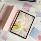 Light Pink PU Leather Finish Foldable Flip Case for iPad 10.2 Mobile Case by CoverMeUp - Style 10