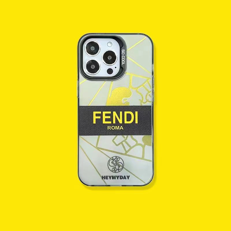 F E N D I Designer Silicon Case for iPhone 14 Pro Max