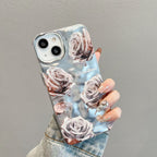 Protective Apple iPhone Back Cover - Rose Silver Chrome Designer Silicon Case for iPhone 14 Pro