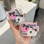 Peach Silver Chrome Designer Silicon Case for Airpods 3 Mobile Case by CoverMeUp - Style 4