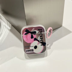 Peach Silver Chrome Designer Silicon Case for Airpods 3