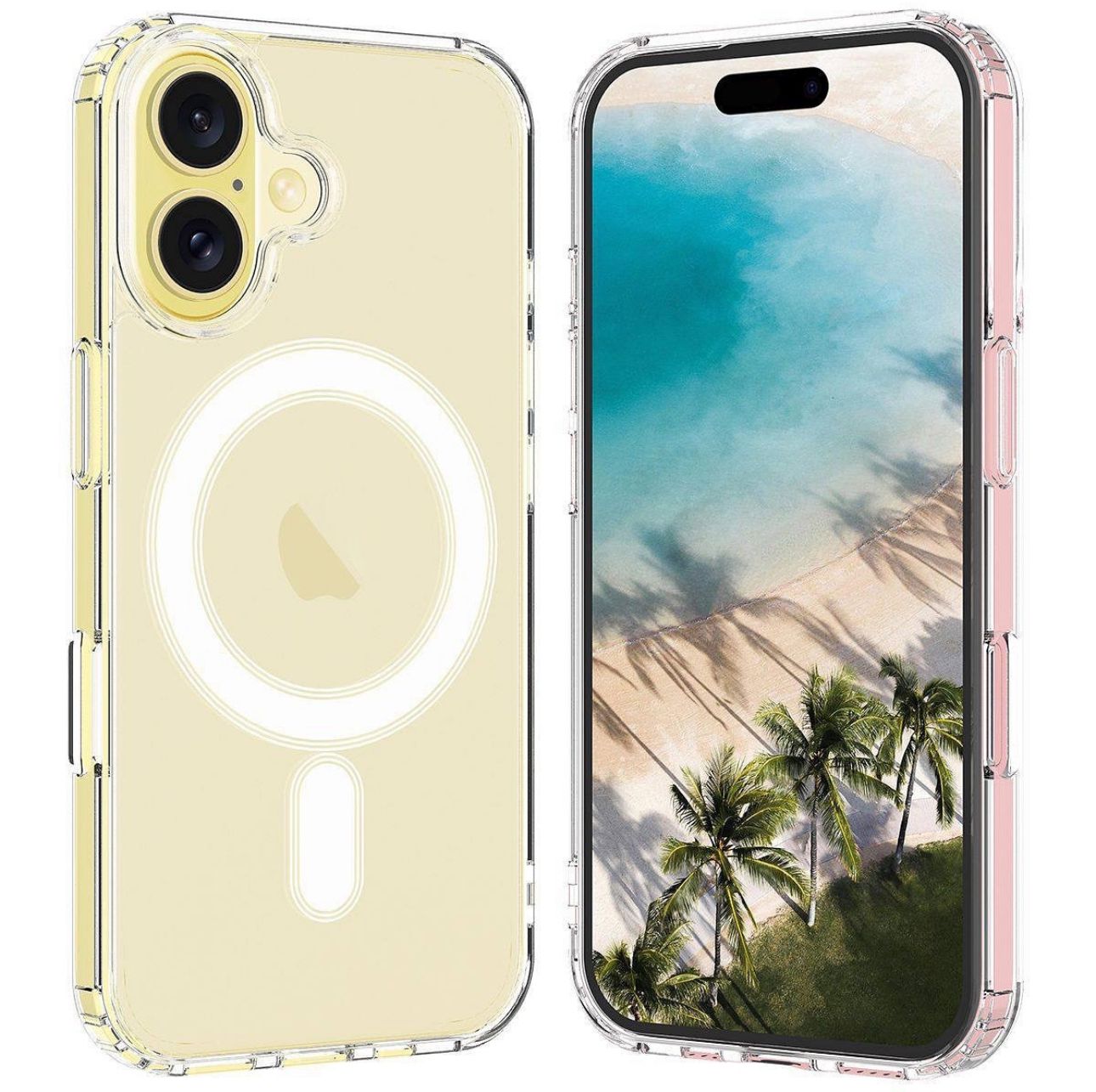 Protective Apple iPhone Back Cover - Transparent Magsafe Case for iPhone 16 Pro - Style 3