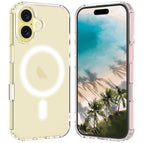 Protective Apple iPhone Back Cover - Transparent Magsafe Case for iPhone 16 Plus - Style 3